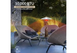 Shinerich International Inc 10,000 BTU Bronze Tabletop Patio Heater