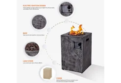 Shinerich International Inc 3,000 BTU Column Propane Fire Pit