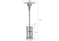 Shinerich International Inc 48,000 BTU Stainless Steel Floorstanding Patio Heater