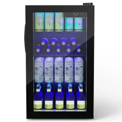 Sharper Image 120 Can Beverage Refrigerator with Glass Door
