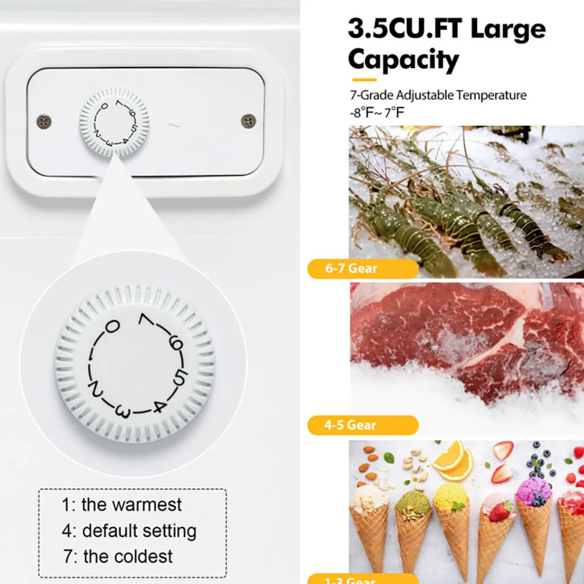 KNG International LLC 3 Cu. Ft. Manual Defrost Upright Freezer