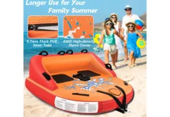 GoPlus (Costway) 2 Person Water Sport Inflatable Towable Tubes for Boating