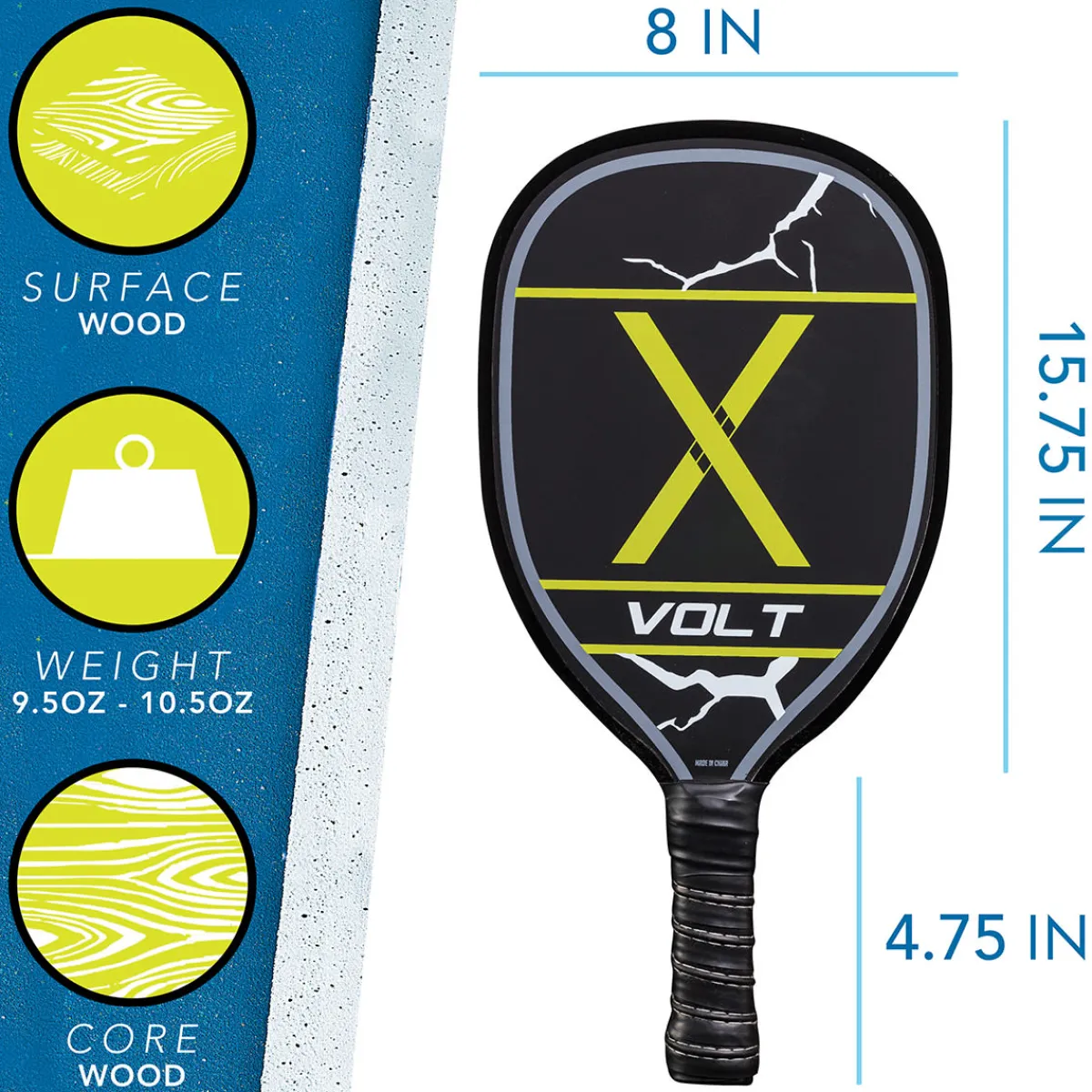 FRANKLIN SPORTS 2 Player Wooden Pickleball Paddle Set