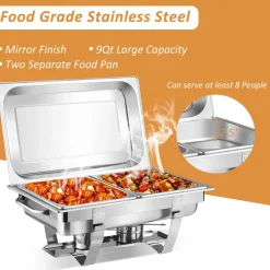 Swan Brand LLC (formerly Armadale LLC) 9 Qt Stainless Steel Chafing Dish (Set of 2)
