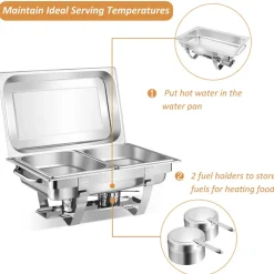 Swan Brand LLC (formerly Armadale LLC) 9 Qt Stainless Steel Chafing Dish (Set of 2)