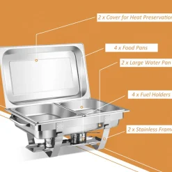 Swan Brand LLC (formerly Armadale LLC) 9 Qt Stainless Steel Chafing Dish (Set of 2)