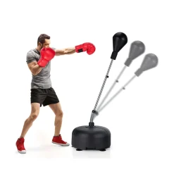 Teleshop Inc. Adjustable Freestanding Punching Bag with Boxing Gloves