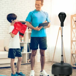 Teleshop Inc. Adjustable Freestanding Punching Bag with Boxing Gloves