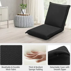 GoPlus (Costway) Adjustable 6-Position Folding Floor Chair