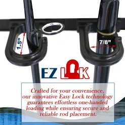 ReelSonar Inc All Weather Aluminum 10 Fishing Rod Wall or Ceiling Rack