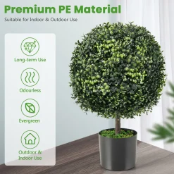 GoPlus (Costway) Artificial Ball Trees with Natural Look (Set of 2)