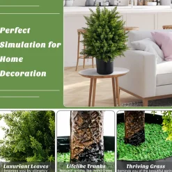 GoPlus (Costway) Artificial Cedar Topiary Ball Trees (Set of 2)
