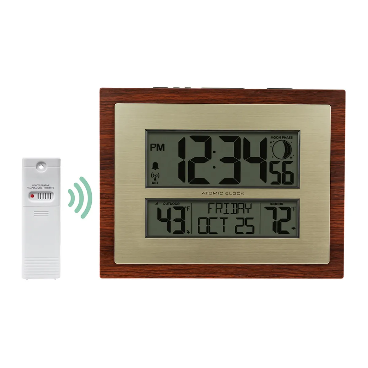 LaCrosse Technology, Ltd. Atomic Digital Wall Clock with Moon Phase