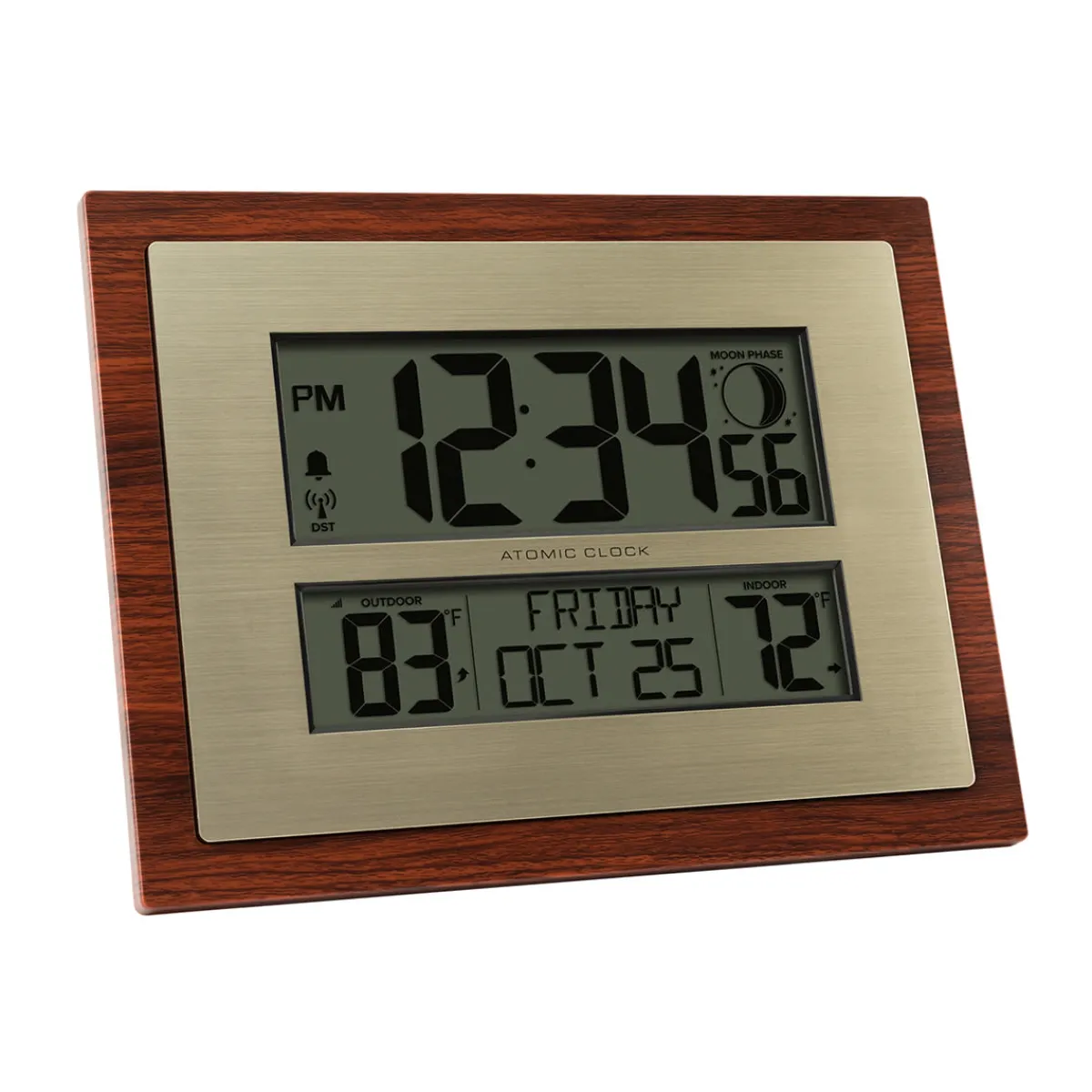 LaCrosse Technology, Ltd. Atomic Digital Wall Clock with Moon Phase
