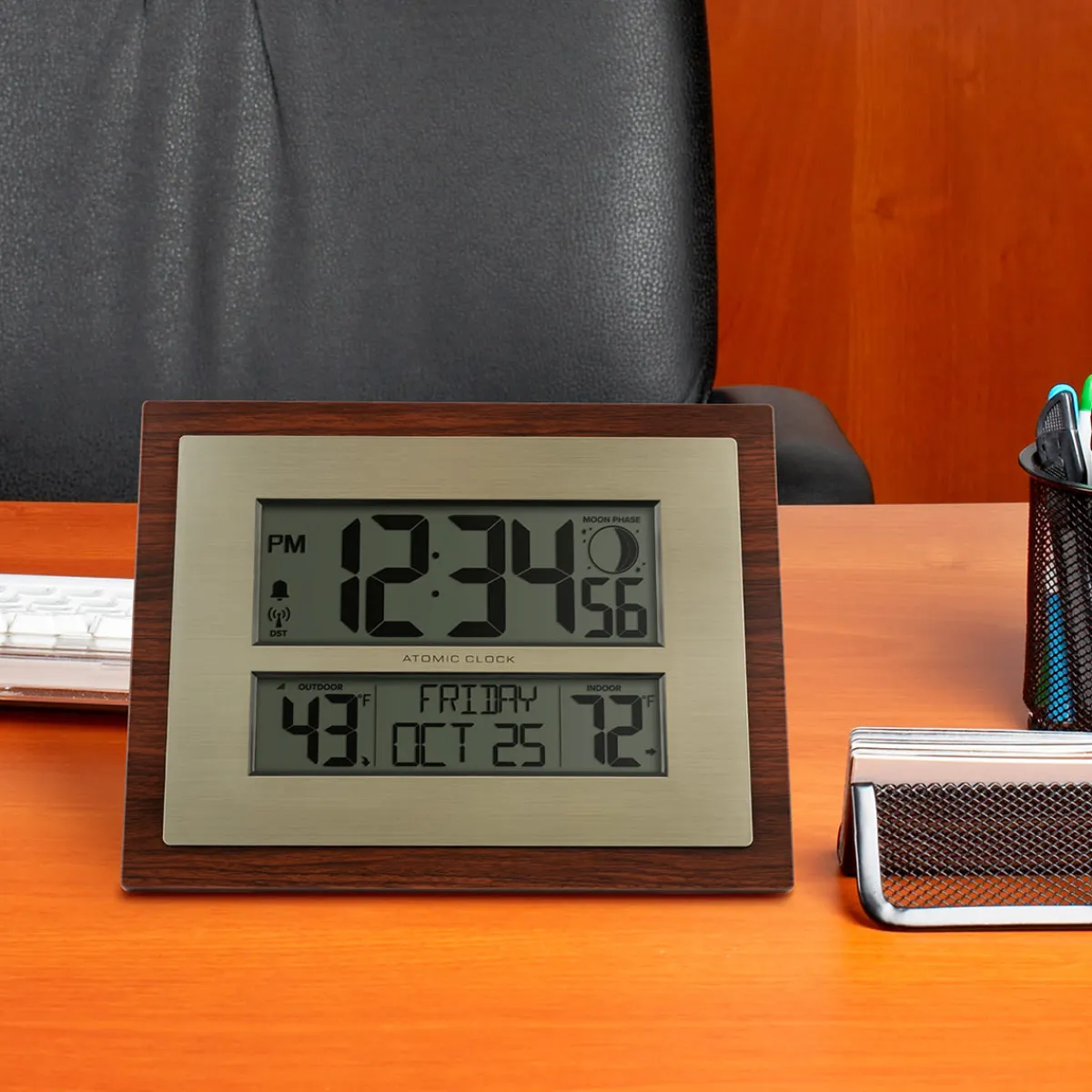 LaCrosse Technology, Ltd. Atomic Digital Wall Clock with Moon Phase