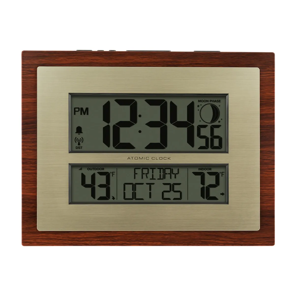 LaCrosse Technology, Ltd. Atomic Digital Wall Clock with Moon Phase