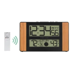 Better Battery Co. Inc. Atomic Digital Wall Clock with Temperature and Moon Phase