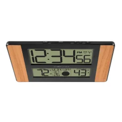 Better Battery Co. Inc. Atomic Digital Wall Clock with Temperature and Moon Phase