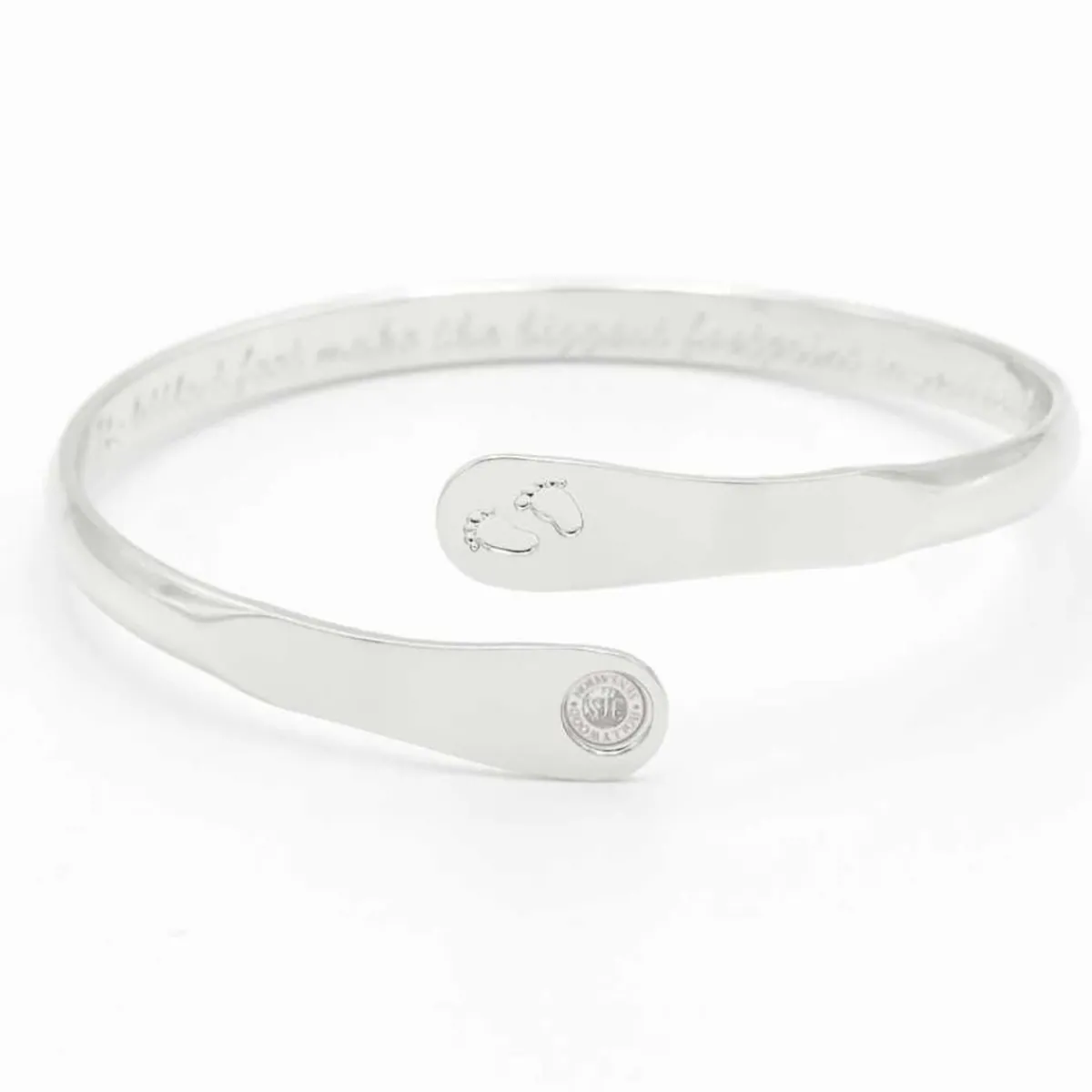 Hollywood Sensation Baby Footprint Engraved Bracelet