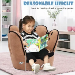 Kids Comfort Research LLC Baseball Glove Shaped Kids Upholstered Sofa