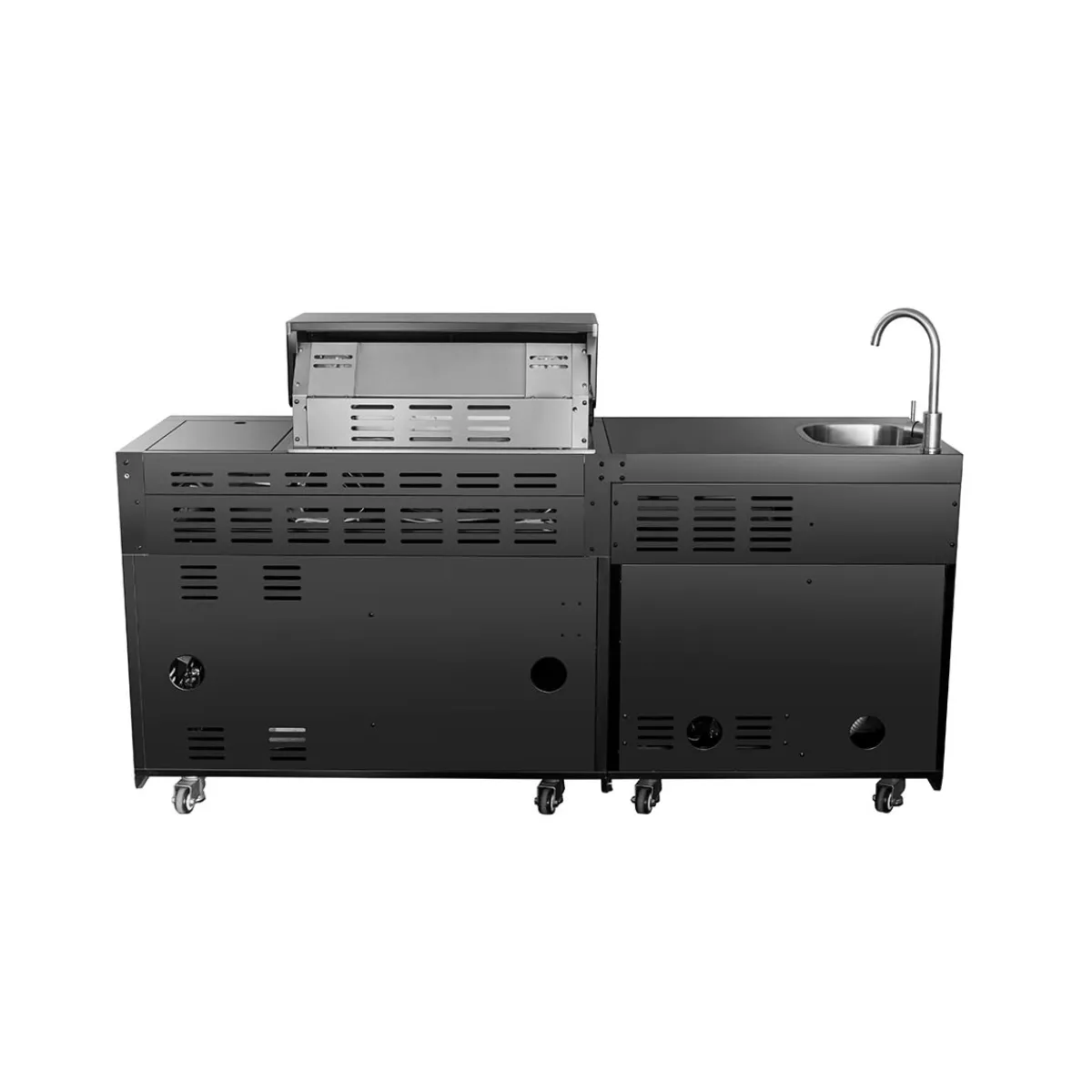 Grill Daddy Brush Co. Black Stainless Steel Outdoor Grill Island