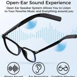 OUTDOOR TECHNOLOGY INC. Bluetooth Smart Glasses with Detachable Lenses