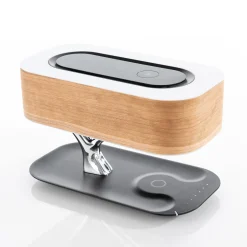 Sharper Image Bonsai Bluetooth Speaker Lamp with Wireless Charging Pad by