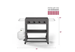 Grill Daddy Brush Co. 4-Burner Outdoor Griddle with Cover