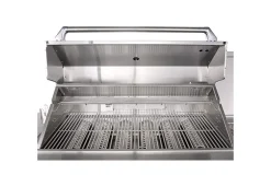 Shinerich International Inc 6-Burner Propane Gas Grill Island with Rotisserie and Outdoor Refrigerator