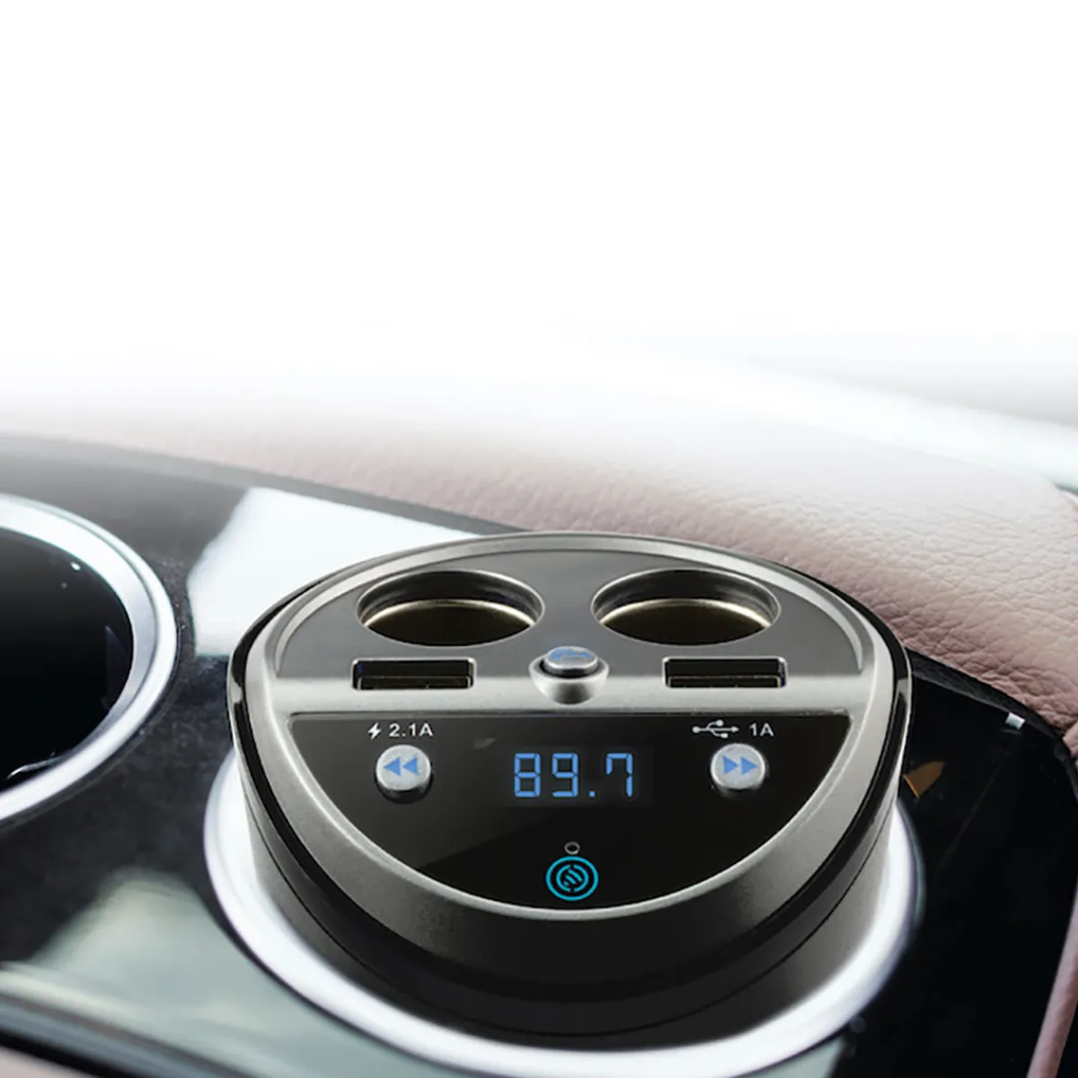 Sharper Image Car and Driver Bluetooth FM Transmitter Power Station and Charger