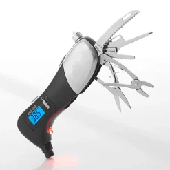 Sharper Image Car Emergency Tool with Digital Tire Gauge by