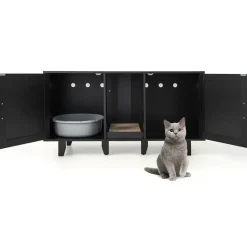 Sonicgrace Inc. Cat Litter Box Enclosure with Scratching Board