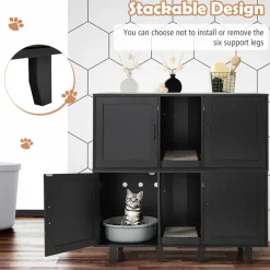 Sonicgrace Inc. Cat Litter Box Enclosure with Scratching Board