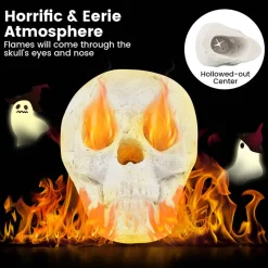 Mindscope Products Inc. Ceramic Fireproof Fire Pit Skull