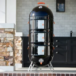 Grill Daddy Brush Co. Charcoal BBQ Smoker with Built-In Thermometer