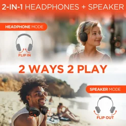 Hypercel Convertible Wireless Speaker-Headphones