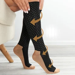Sharper Image Copper Infused Compression Socks by (2 Pairs)