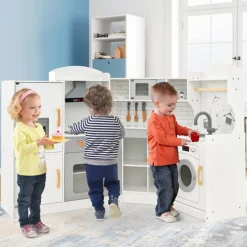 GoPlus (Costway) Corner Wooden Pretend Play Kitchen