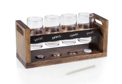 Sharper Image Craft Beer Flight Set
