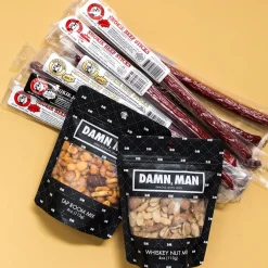 SeaBear Company Damn, Man Gourmet Beef Sticks and Nuts Box