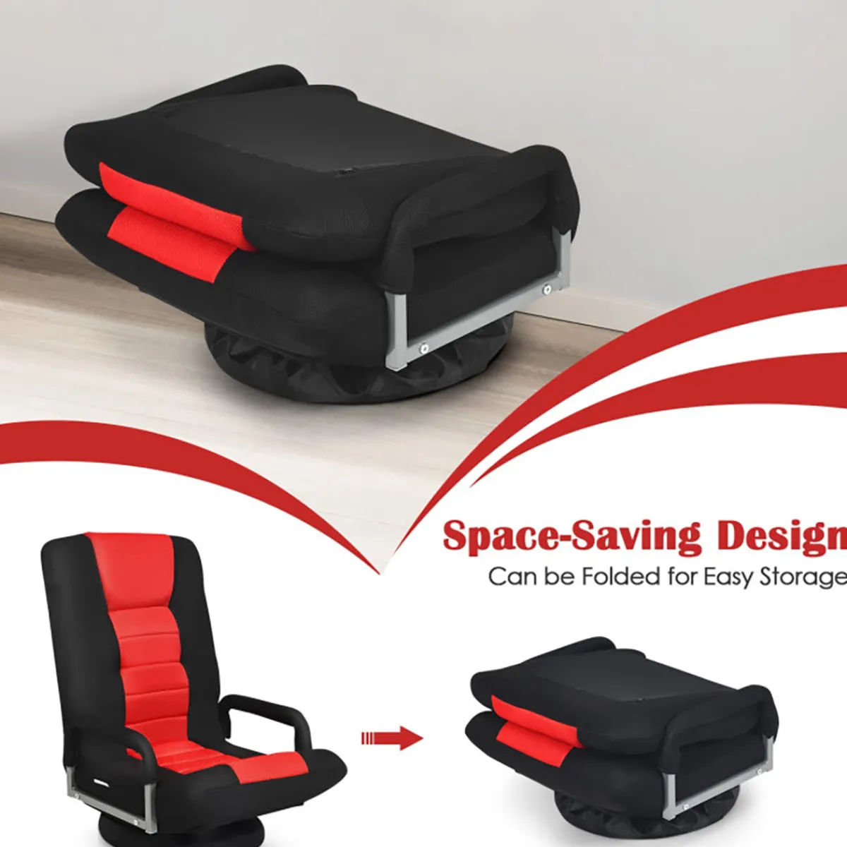 Sentry Industries, Inc. 360-Degree Swivel Gaming Floor Chair