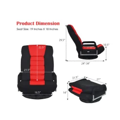 Sentry Industries, Inc. 360-Degree Swivel Gaming Floor Chair