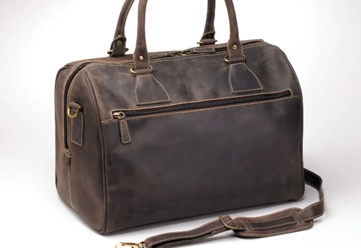 Kingport Industries, LLC Distressed Water Buffalo Duffel Bag