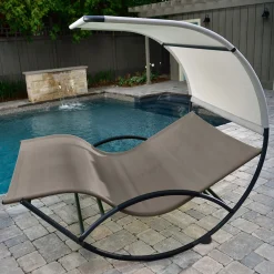 Vivere Ltd. Double Chaise Rocker Lounger