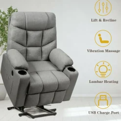 daylight24 Electric Power Lift Heated Massage Chair Recliner