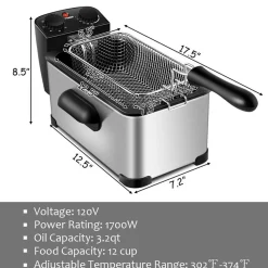 The Future Products, Inc. Electric Stainless Steel Deep Fryer