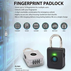 Pred Technologies USA Inc Fingerprint Padlock