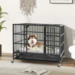 GoPlus (Costway) Foldable Heavy-Duty Metal Dog Cage