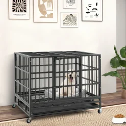GoPlus (Costway) Foldable Heavy-Duty Metal Dog Cage