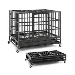 GoPlus (Costway) Foldable Heavy-Duty Metal Dog Cage